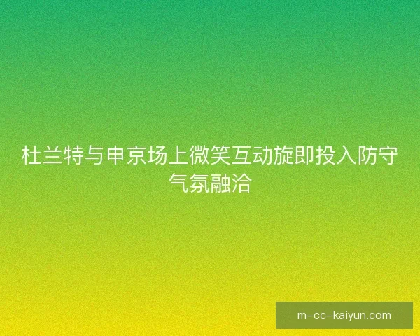 杜兰特与申京场上微笑互动旋即投入防守气氛融洽