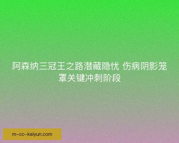 阿森纳三冠王之路潜藏隐忧 伤病阴影笼罩关键冲刺阶段
